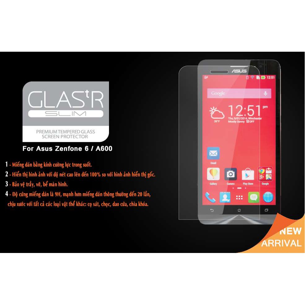 Miếng dán kính cường lực Asus Zenfon 6