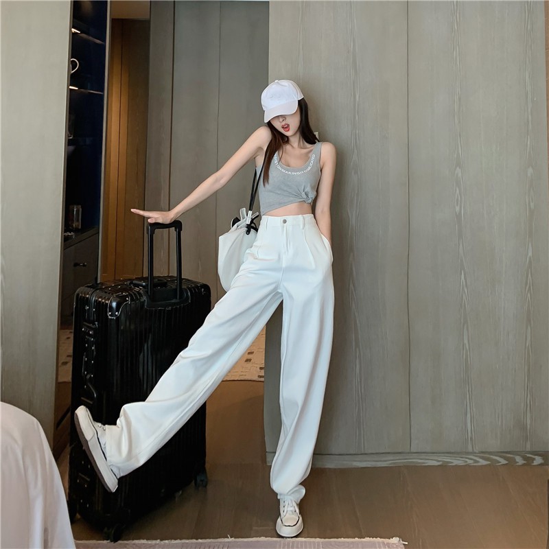 (q5) quần ulzzang ống loe 2 màu đen xám hàng order 7 đến 10 ngày( có ảnh khách mặc )