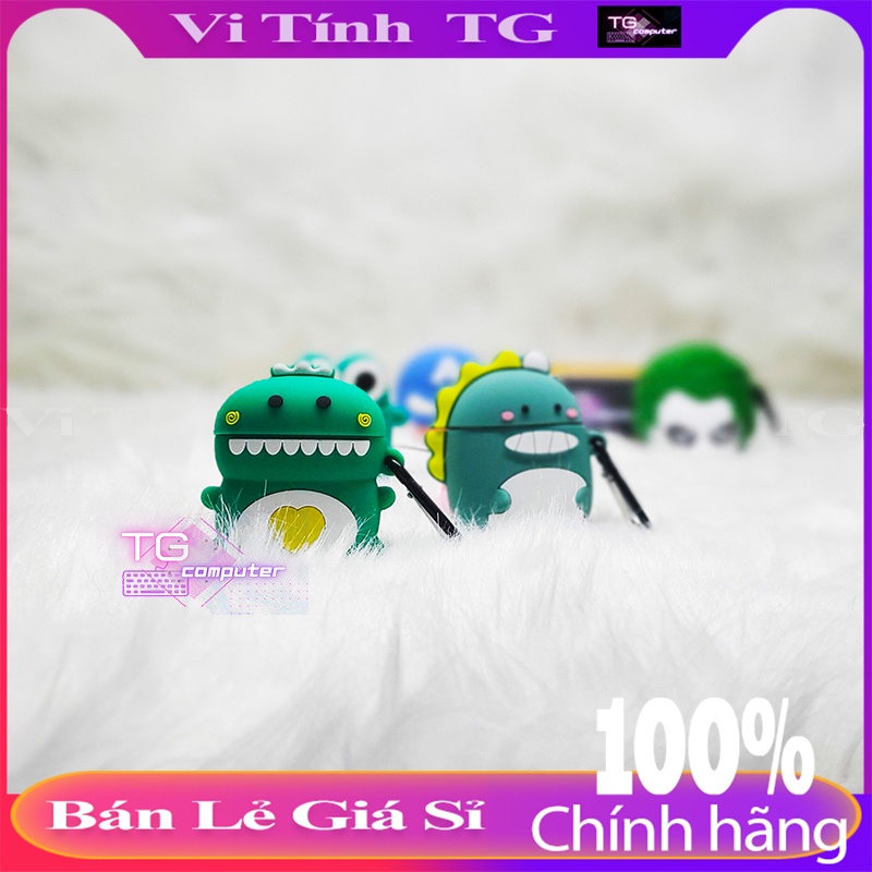 Case Vỏ Bọc Airpods 1 2 (nhiều hình cực cute) Tặng móc treo Phân loại màu Xanh