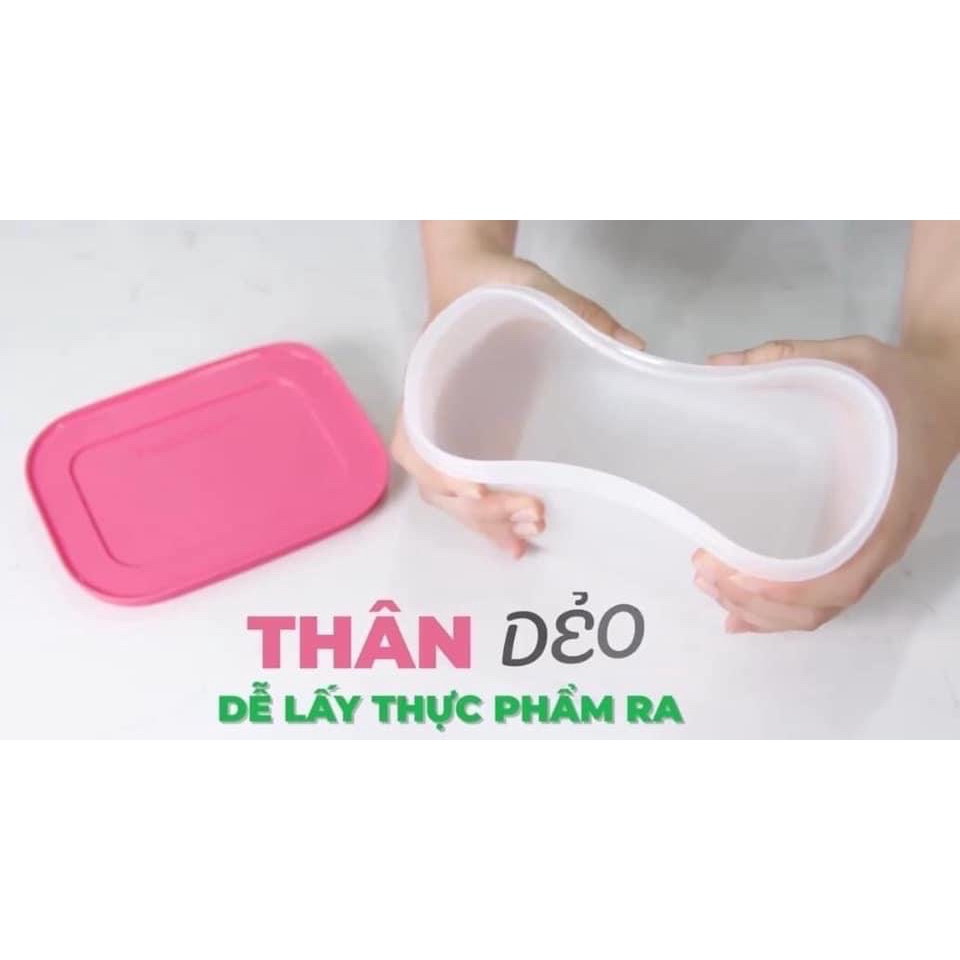 Bộ hộp trữ đông, trữ mát thế hệ mới Tupperware Violet Set 6/Frozy Cozy Set 5 - Bảo hành trọn đời, nhựa nguyên sinh