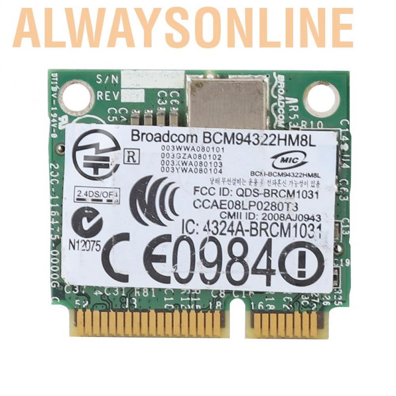 Thẻ mạng không dây mini Pci-E 300mbps 2.4/5g cho máy tính Dell E4200 E5500