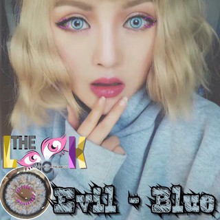CONTACT LENS MÀU BLUE - XANH DẠ QUANG - GIÃN TO - 0 ĐỘ