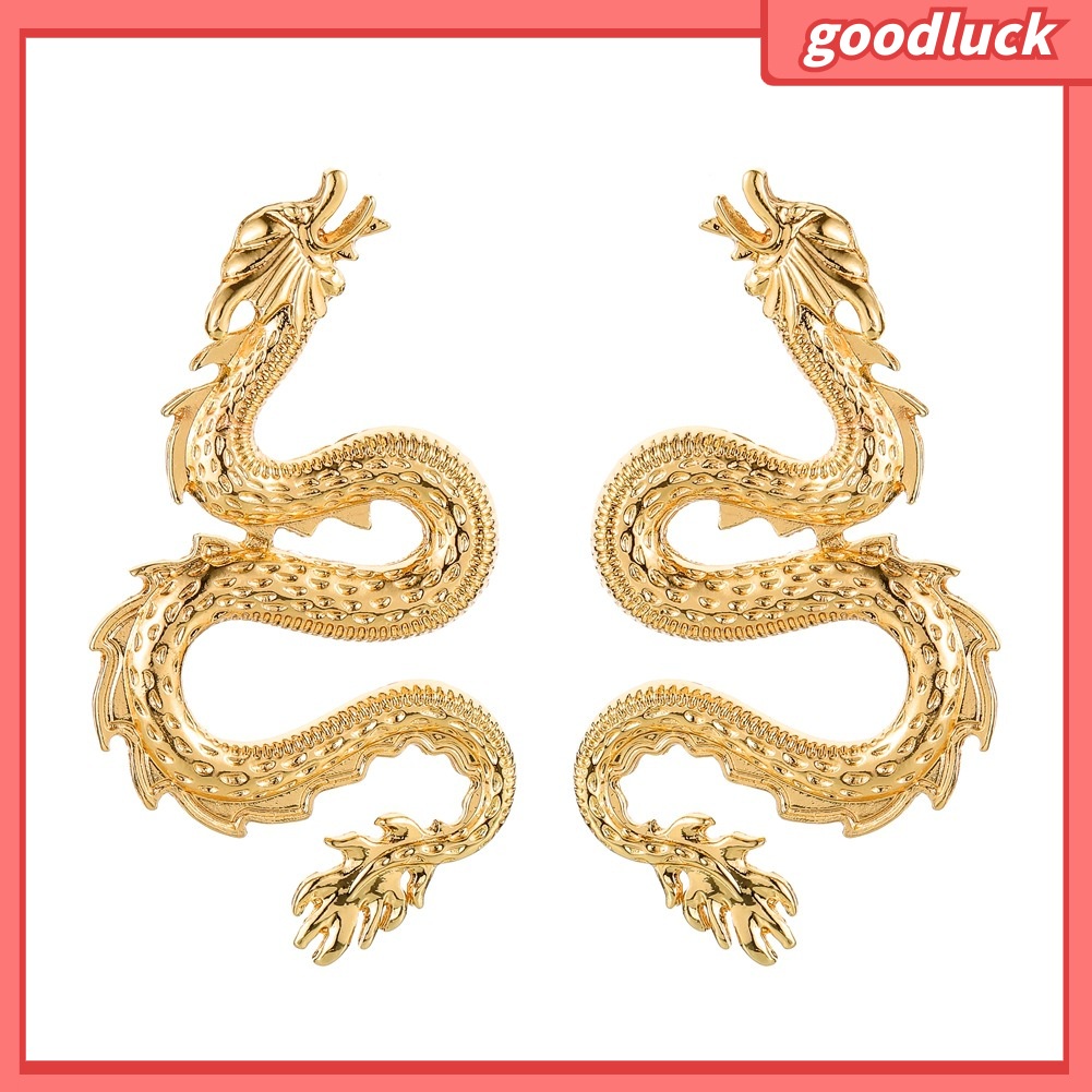 Bông Tai Hình Rồng Chất Liệu Hợp Kim Cho Nữ