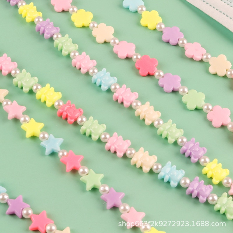 [HOT TREND] Dây Đeo Khẩu Trang Mắt Kính Bằng Acrylic Màu Sắc Pastel Ngọt Ngào Họa Tiết Xinh Xắn 73cm KT8