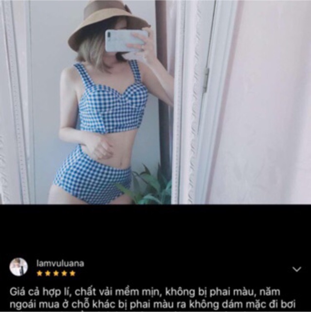 Bộ đồ bơi - Bikini hoạ tiết caro trẻ trung sexy | BigBuy360 - bigbuy360.vn