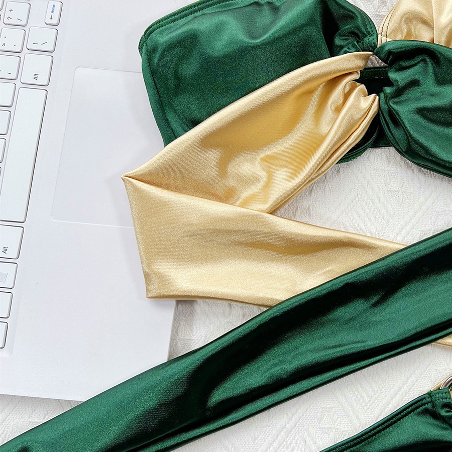 Bộ Đồ Bơi Bikini Màu Tương Phản Quyến Rũ Cho Nữ