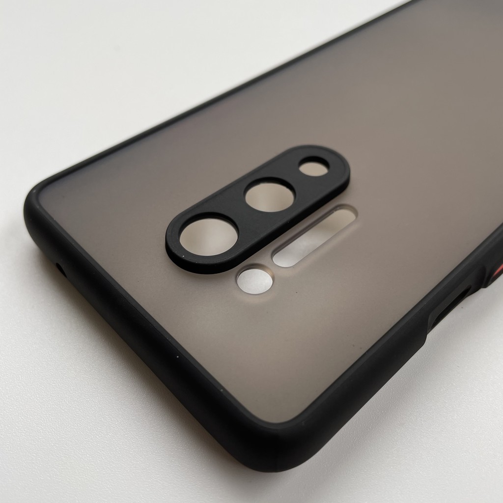 Ốp lưng cứng nhám mờ viền silicon bảo vệ camera cho Oneplus 8 Pro