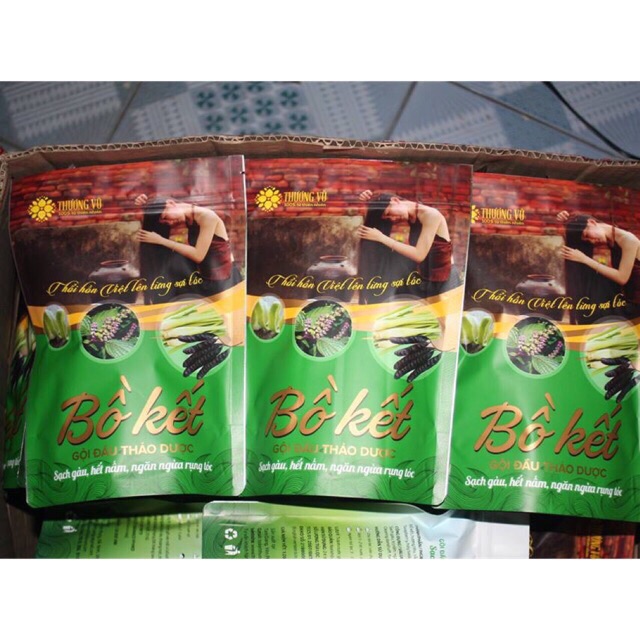 Túi lọc bồ kết bao bì mới giúp đen mượt tóc