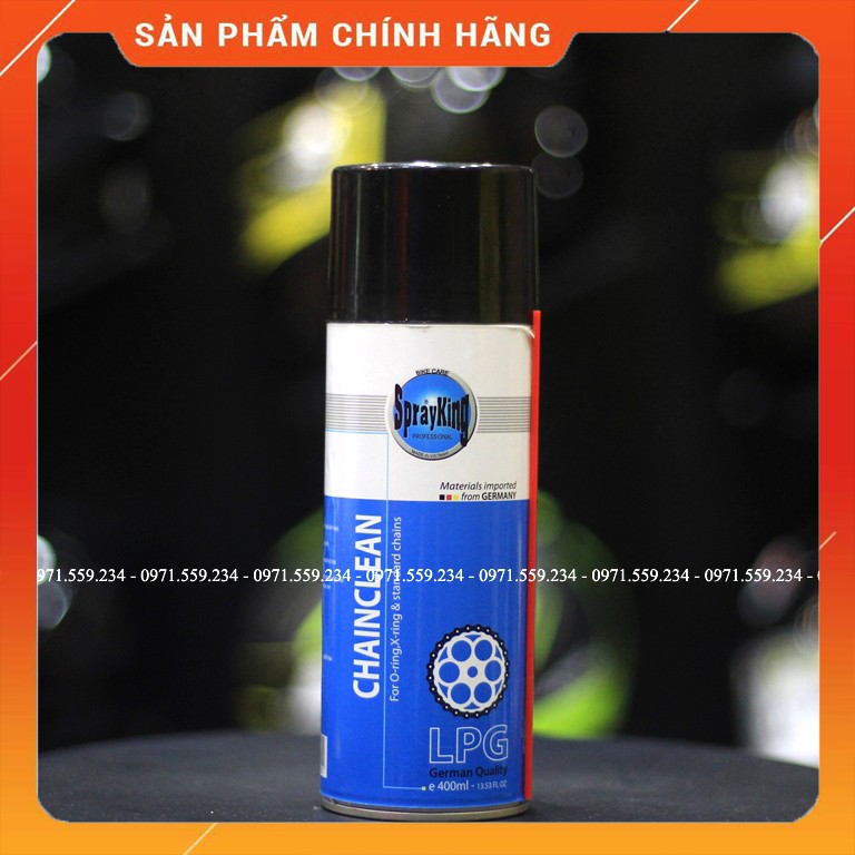 Bộ xịt vệ sinh sên gồm Dưỡng sên SprayKing + Rửa sên SprayKing  + Bàn chải sên 3D