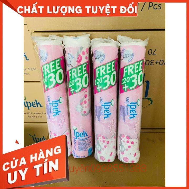 150 miếng  Bông tẩy Trang 100% Cotton Thổ Nhĩ Kỳ Ipek Klasik Cotton Pads,thiết kế mặt tròn bông mềm mịn🥑