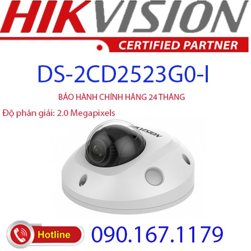 Camera IP Dome HIKVISION DS-2CD2523G0-I - 2.0 Megapixel