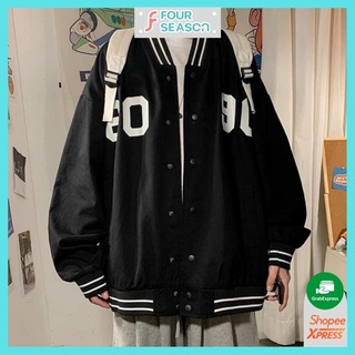Áo khoác chống nắng nam nu form rộng unisex bomber street style HO90 4S AKD12 chất liệu dù 2 lớp cao cấp