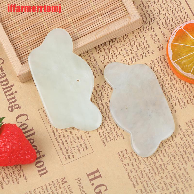 {iffarmerrtomj}1PC Guasha Jade Board Scraper SPA Salon Body Massager Beauty Health Care Tools LAD