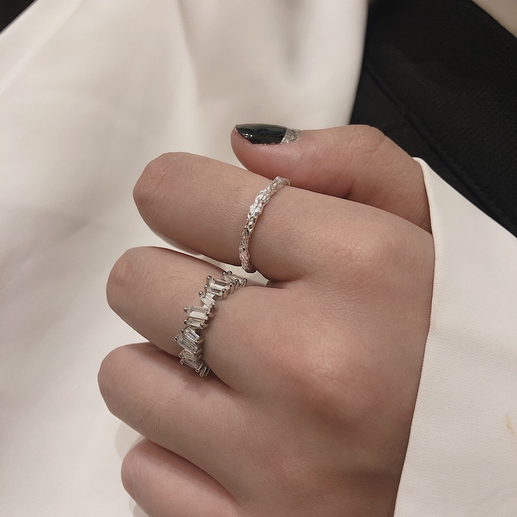 Nhẫn bạc SOFF CLUB S925 - Nhẫn dập bạc bản tròn