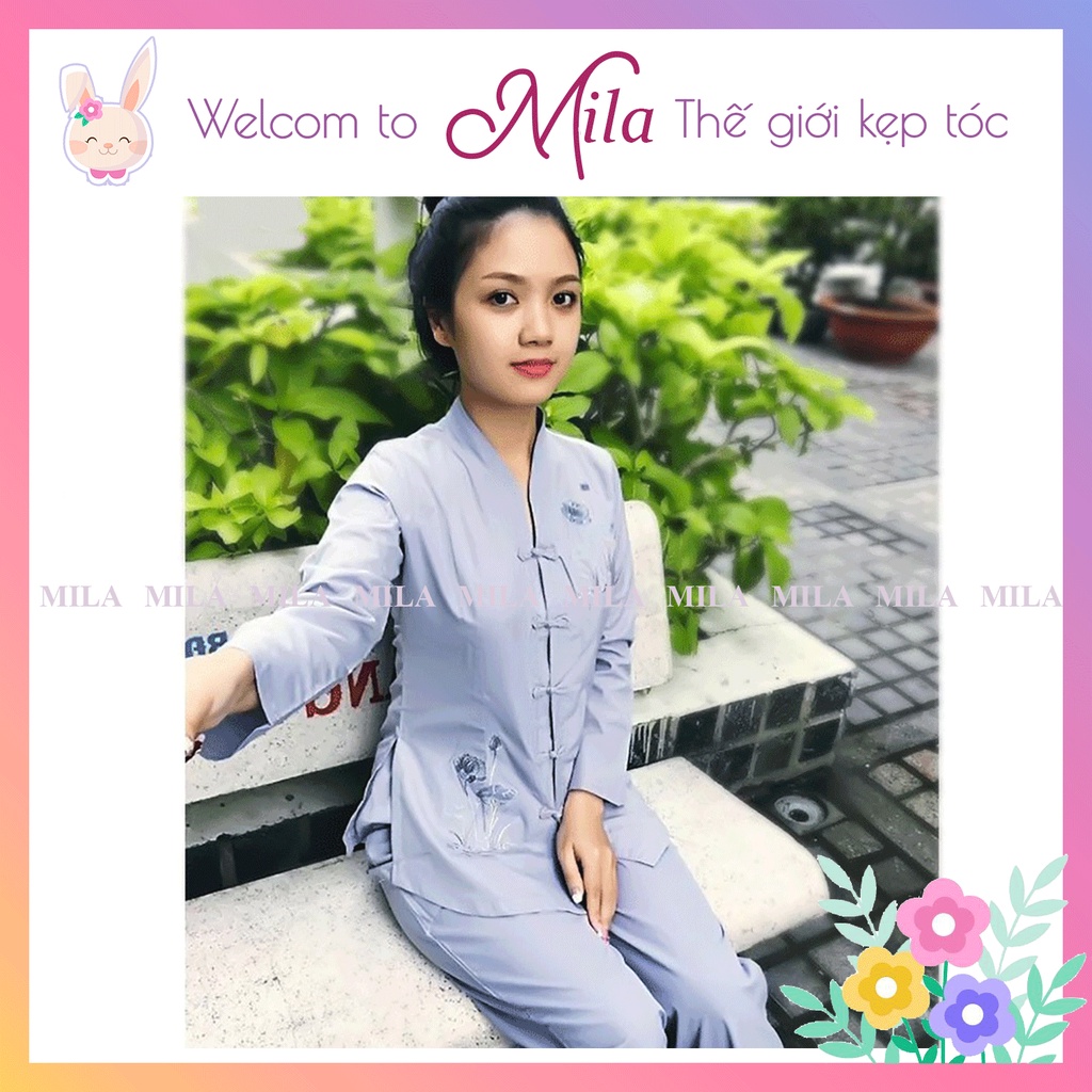 Bộ Đi Chùa MILA Bộ Phật Tử Đính Nơ