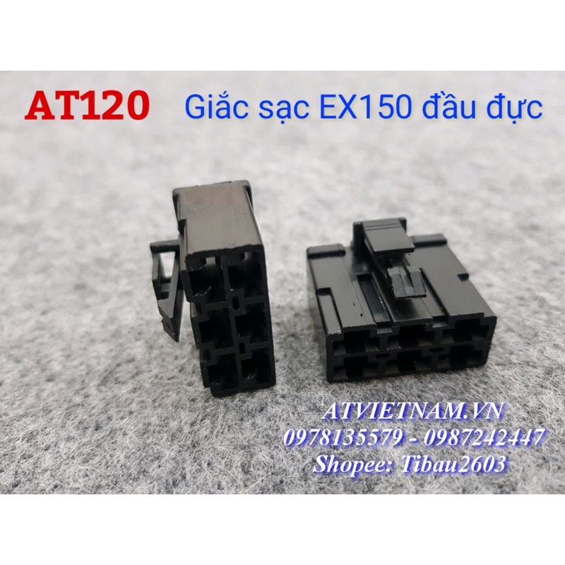 GIẮC SẠC EX150 ĐEN ĐẦU ĐỰC ( 1 cái) - AT120