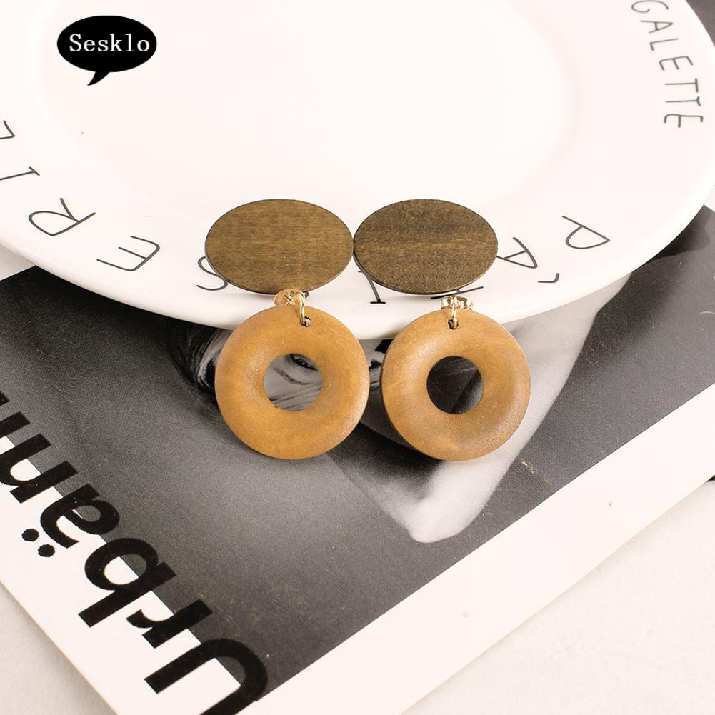 Bộ Đồ Hóa Trang Nhân Vật SK Độc Đáo☀Khuyên Tai Nữ Bằng Gỗ Thời Trang Cổ Điển