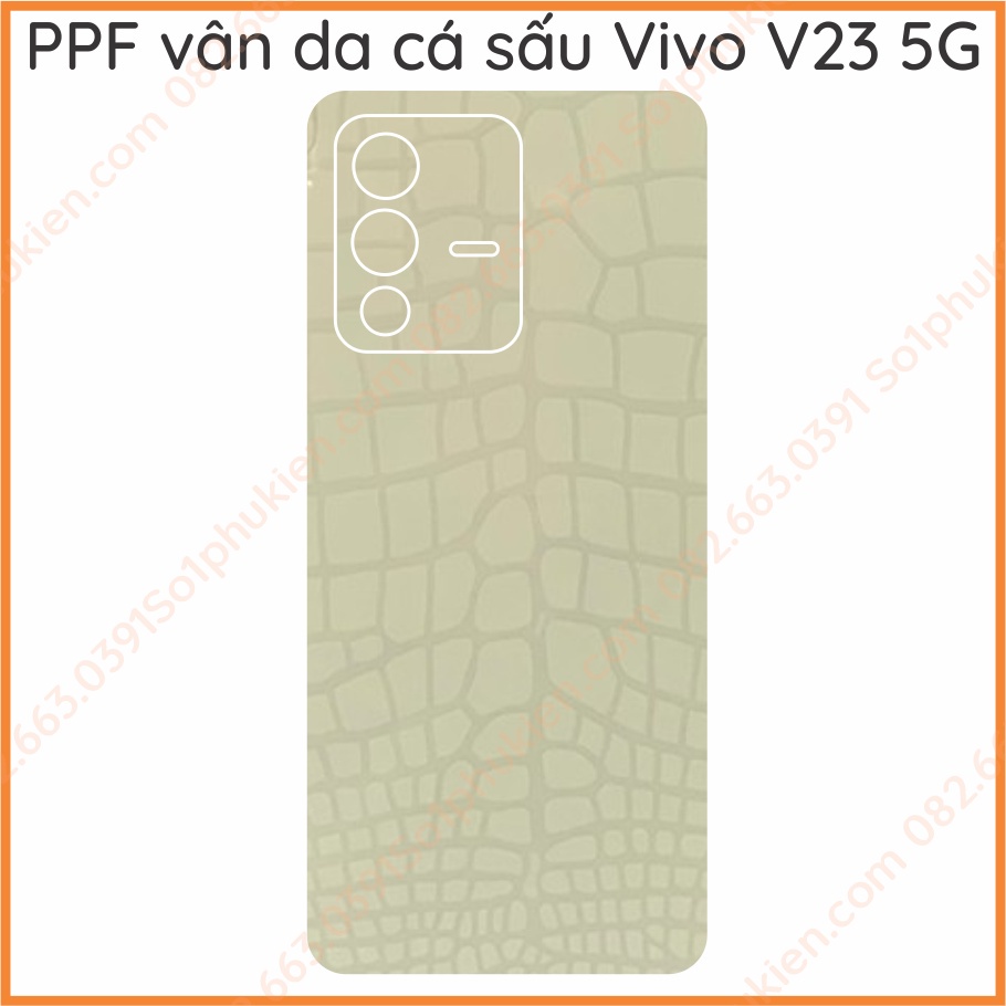 Dán PPF Vivo v23 5g loại trong, nhám dành cho màn hình, lưng kèm cam , lưng kèm cam bo viền