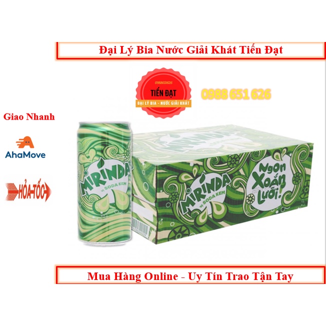 Lốc 6 Lon Mirinda Soda Kem Thái Và Việt 330ml