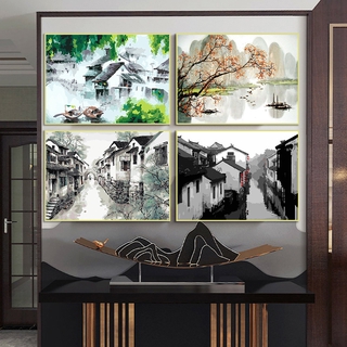 Bộ Tranh Sơn Dầu Trang Trí Phong Cách Trung Hoa Xz Mic (Tự Sơn)