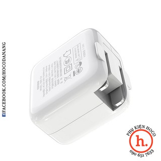 CÓC CỦ SẠC 2 CỔNG USB 2A CHÂN GẬP CHO IPHONE IPAD ANDROID SAMSUNG XIAOMI HOCO C54 - MÀU TRẮNG [PHỤ KIỆN HOCO]
