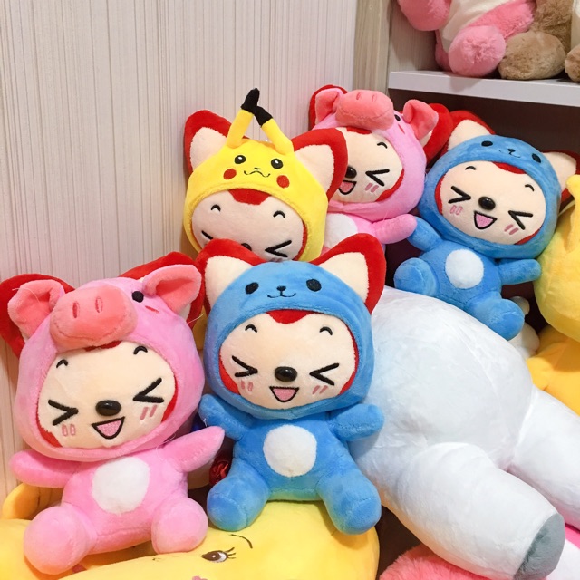 Bộ 5 bé thỏ Gấu bông đội lốt thú 30cm xinh xắn