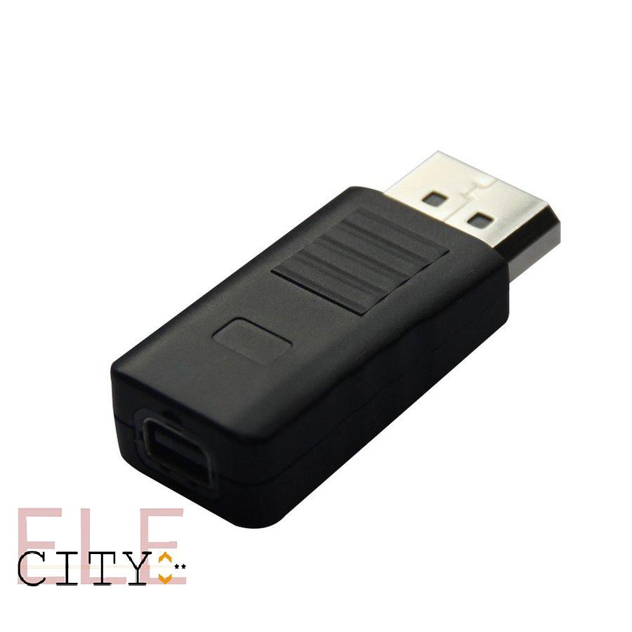 111ele} Black DP Displayport Male To Mini DisplayPort Female Mini DP Convertor Adapter