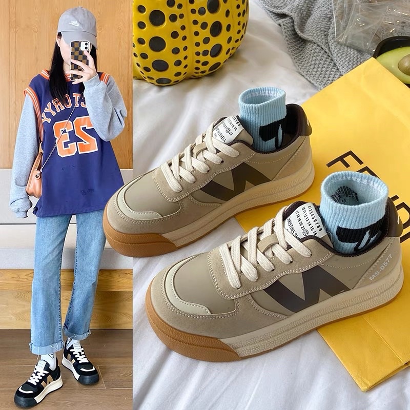 Giày thể thao nữ phối viền N mã 0577, Giày sneaker nữ thời trang cá tính | BigBuy360 - bigbuy360.vn