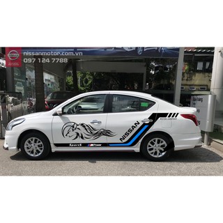 Tem xe tem dán sườn xe Nissan Sunny - hàng thiết kế theo yêu cầu