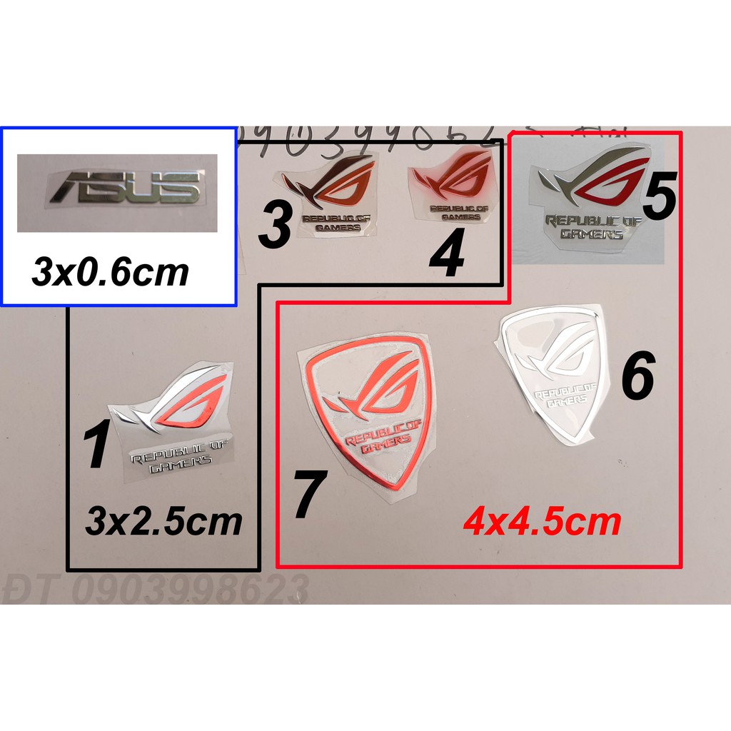 LOGO ASUS  ROG  m inox b ng Sticker  kim loi Shopee Vit Nam