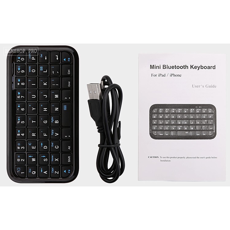 Xả kho Bàn phím siêu mỏng cho điện thoại, ipad Mini Bluetooth Keyboard Folio
