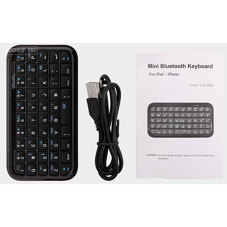 Bàn phím siêu mỏng Mini Bluetooth Keyboard Folio (đen) | BigBuy360 - bigbuy360.vn