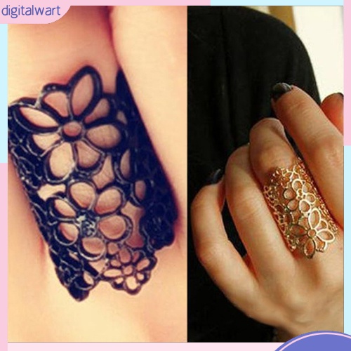 Nhẫn hợp kim hoa văn hoa kiểu rỗng xinh xắn cho nữ