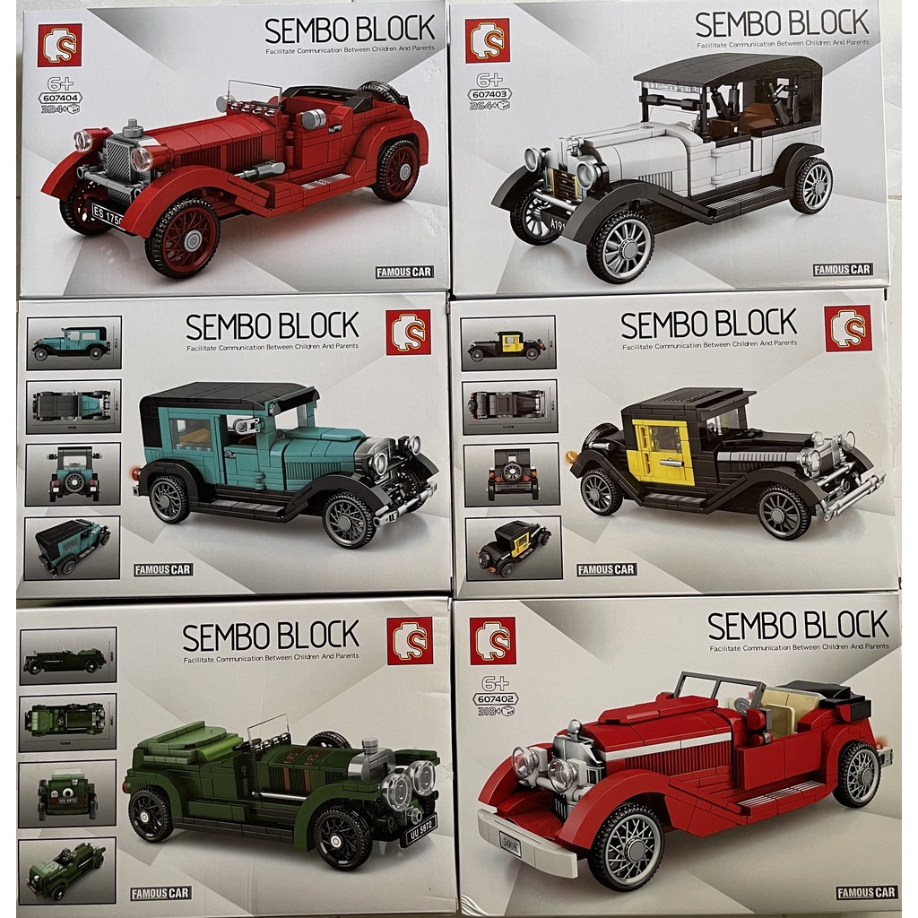 BỘ LẮP RÁP XE CỔ - SEMBO - ĐỒ CHƠI LẮP RÁP - SÁNG TẠO - QUÀ TẶNG
