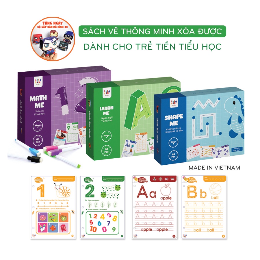Sách Tập Viết Cho Bé Tập Tô Vẽ Thông Minh Xóa Được. Sách Tập Tô Chữ Cho Bé 64 Trang Kèm Bút Và Mút Xóa