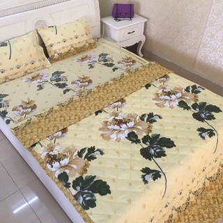 Set Chăn Ga Gối Cotton 5 Món Chăn Hè