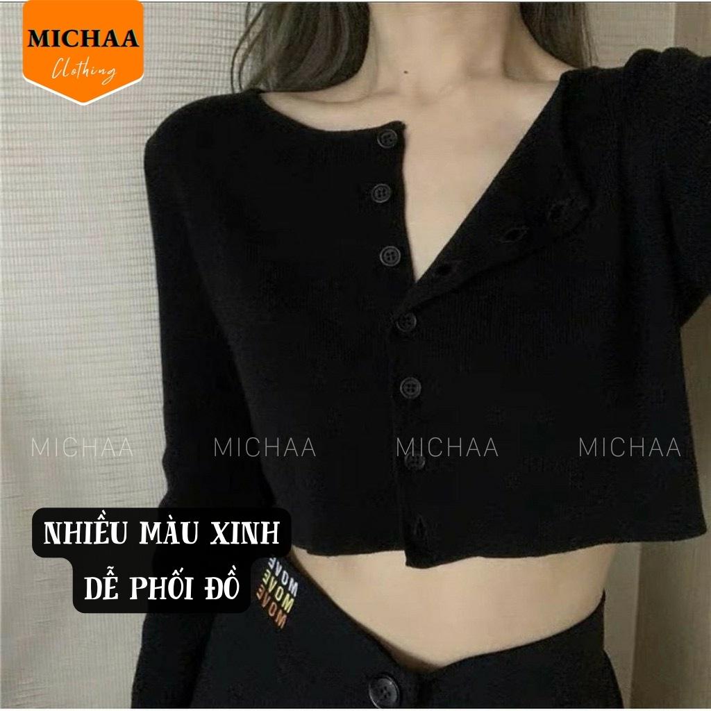 Áo Croptop TAY DÀI YAN Ulzzang Nữ Thun Gân Kiểu Đẹp 2 Màu Chất Vải Tốt - MICHAA