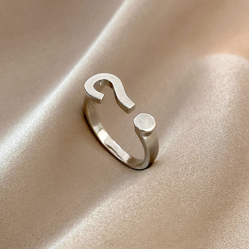 Nhẫn Hình Dấu Hỏi Phong Cách Hàn Quốc Đơn Giản Cá Tính