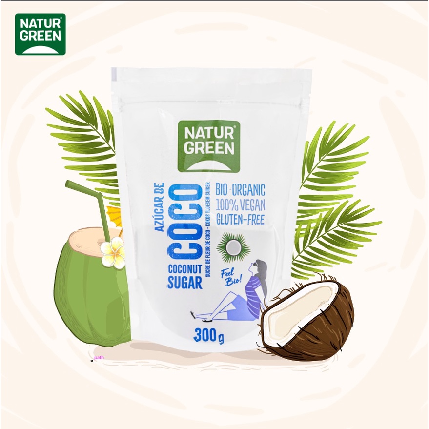 Đường Dừa Hữu Cơ NaturGreen Organic Coconut Sugar 300g