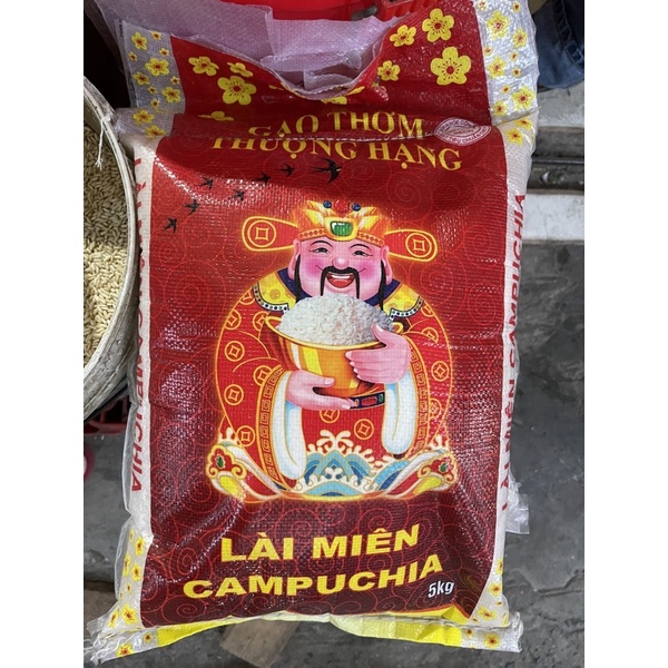 GẠO LÀI MIÊN CAMPUCHIA ( HÀNG ĐÓNG BAO 5KG)