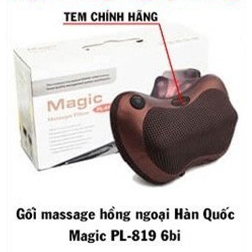 Gối Massage Hồng Ngoại 6Bi Magic Hàn Quốc
