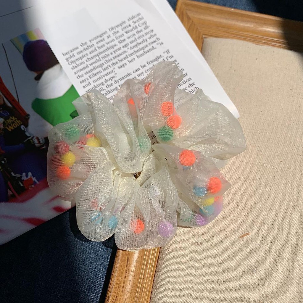 [Mã SKAMCLU8 giảm 10% cho đơn từ 100K] Cột Tóc Pom Pom