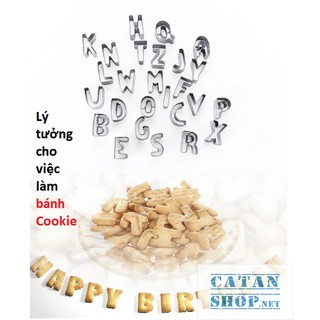 ❤️FREESHIP❤️ Set 26 Khuôn cắt bánh Cookie hình chữ cái , khuôn tạo hình bánh Cookie kiểu dáng đáng yêu