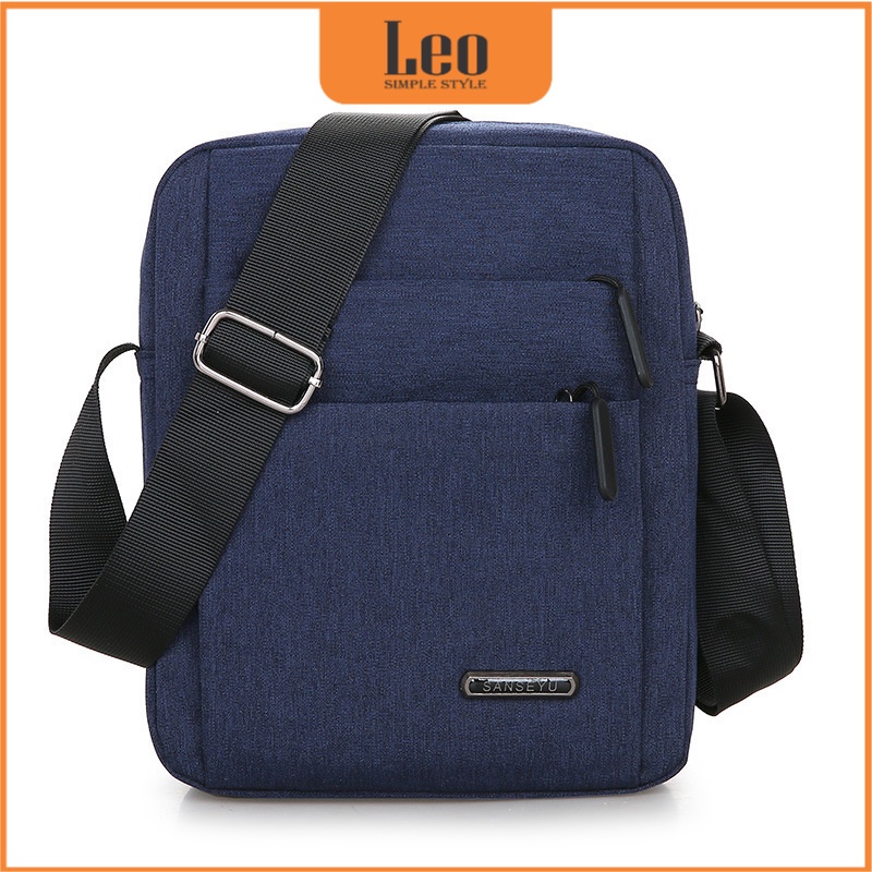 Túi đeo chéo nam Mini nhỏ gọn Slim Bag Unisex vải Oxford nhập khẩu chống thấm nước thương hiệu LEO T44