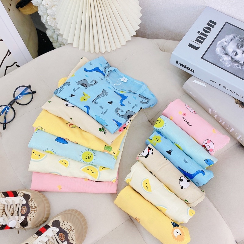 BỘ DÀI TAY THUN LẠNH MINKYMOM THU ĐÔNG CHO BÉ