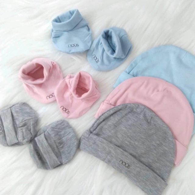Set Bao Tay, Bao Chân Nous Cho Bé, Chất Liệu Cotton Organic Cao Cấp Mềm Mịn An Toàn Cho Bé Sơ Sinh Nuoiconkieuhan