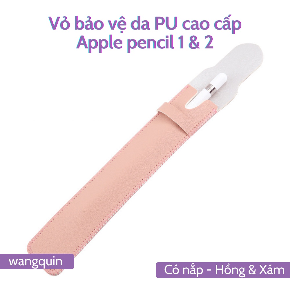 Sẵn HCM - Hoả Tốc Bao da chống sốc bảo vệ bút chống sốc gen 1 và gen 2 Da PU có nắp đậy bút cảm ứng cao cấp đủ màu