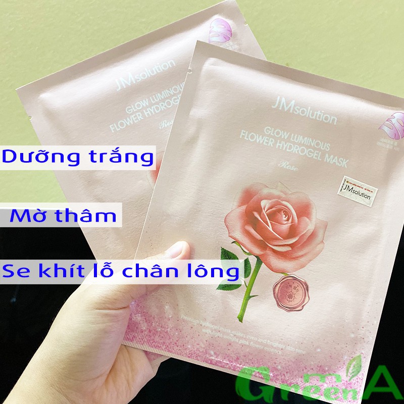 Mặt Nạ JMSolution Jelly Thạch Hoa Hồng [MIẾNG LẺ] Cấp Ẩm JM Solution Glow Luminous Flower Hydrogel Mask Rose 30g