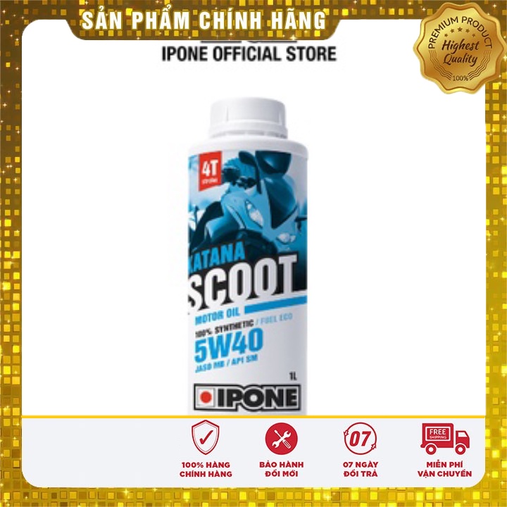 Nhớt tay ga tổng hợp 4T Scooter Ipone Katana Scoot 5W-40