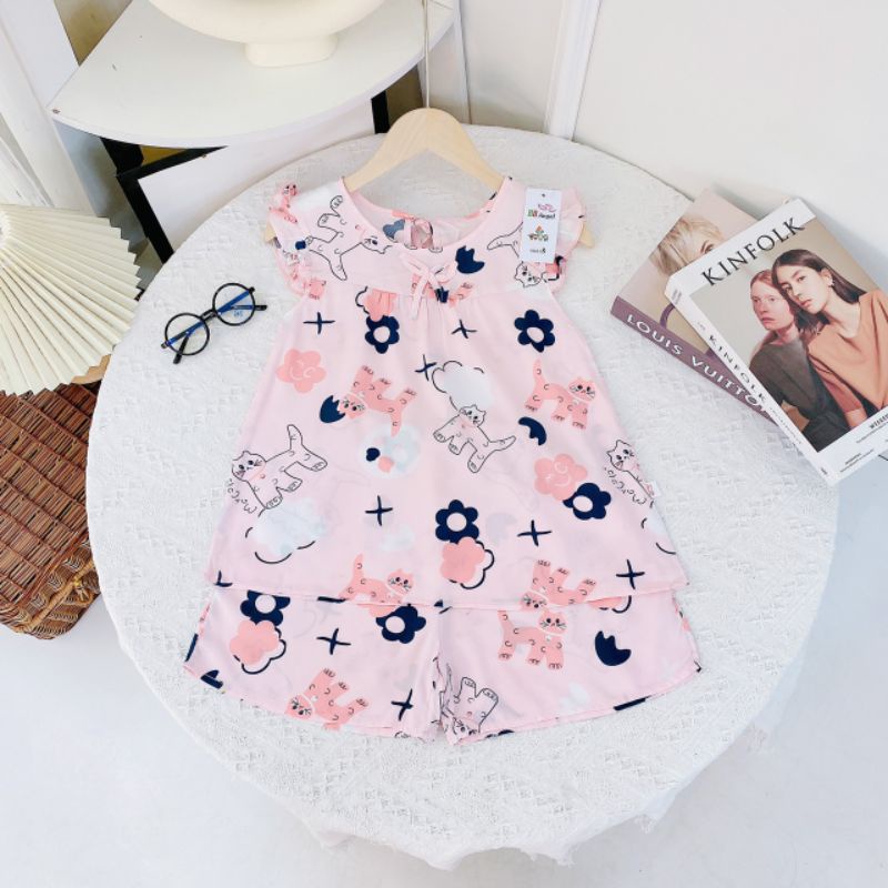 ✓22-38kg✓ Bộ lanh lụa bé gái size đại mẫu mới 2022 hàng Bb angel cực đẹp